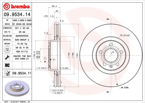 Brzdový kotúč BREMBO