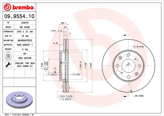 Brzdový kotúč BREMBO