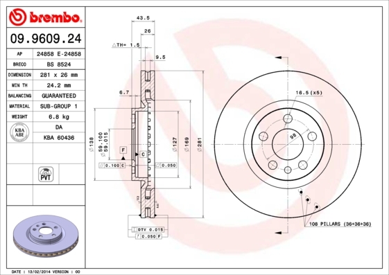 Brzdový kotúč BREMBO