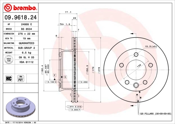 Brzdový kotúč BREMBO