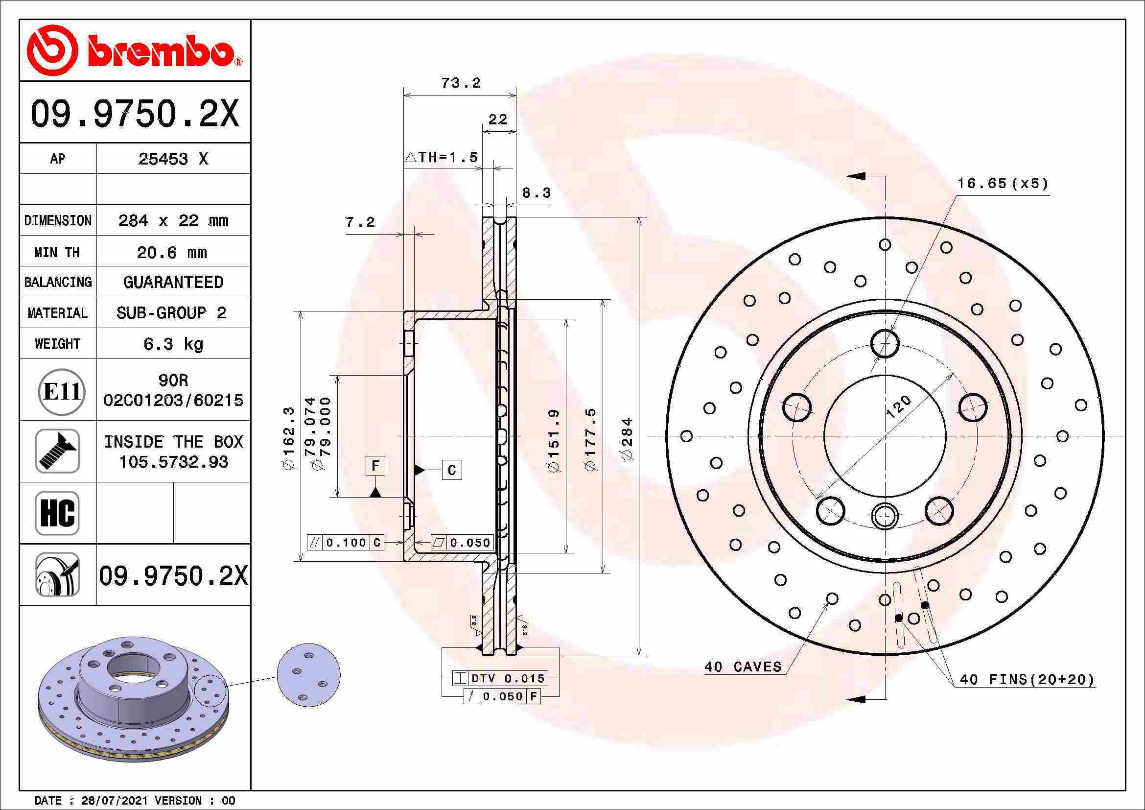 Brzdový kotúč BREMBO