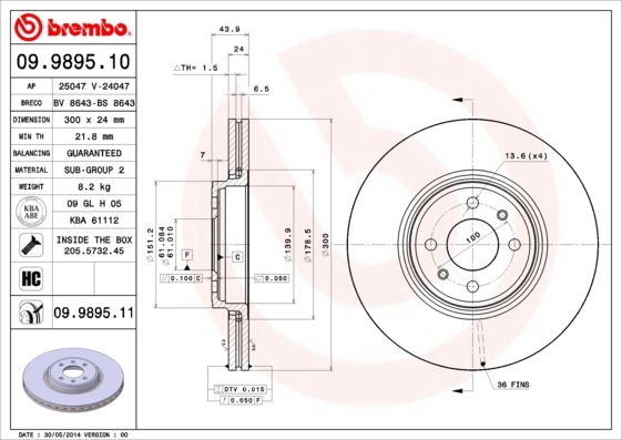 Brzdový kotúč BREMBO