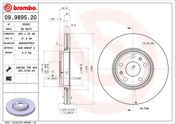 Brzdový kotúč BREMBO