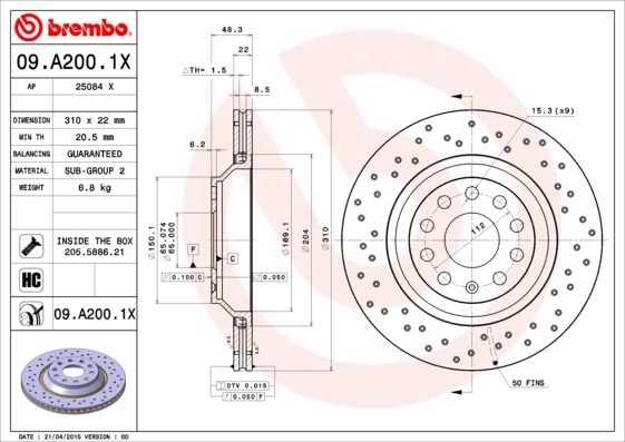 Brzdový kotúč BREMBO