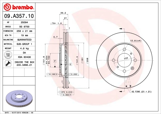 Brzdový kotúč BREMBO