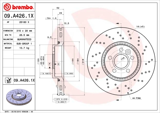 Brzdový kotúč BREMBO