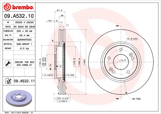 Brzdový kotúč BREMBO