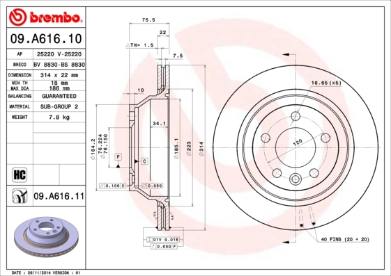 Brzdový kotúč BREMBO