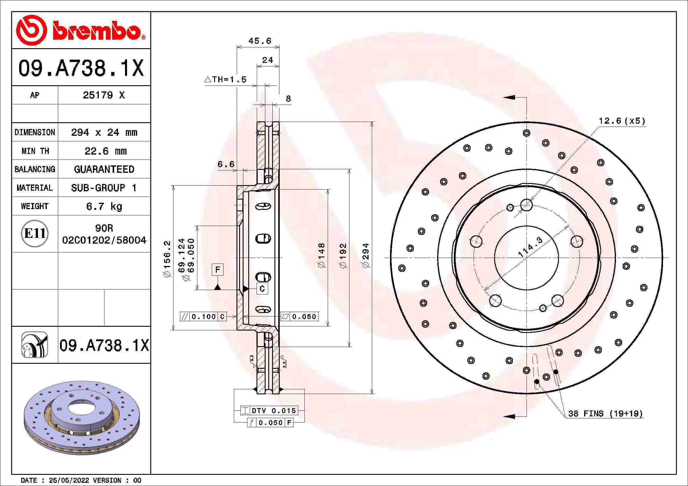 Brzdový kotúč BREMBO