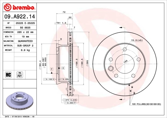 Brzdový kotúč BREMBO