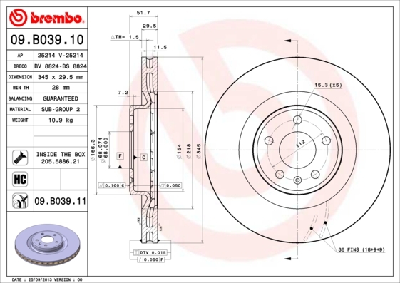 Brzdový kotúč BREMBO