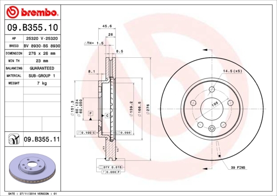 Brzdový kotúč BREMBO