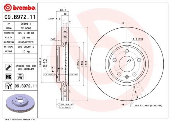 Brzdový kotúč BREMBO