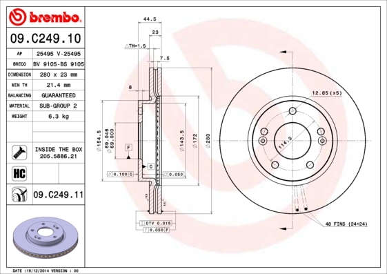 Brzdový kotúč BREMBO