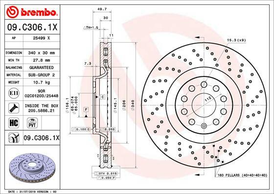 Brzdový kotúč BREMBO