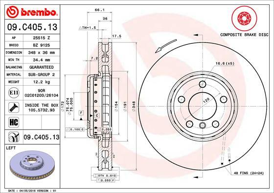 Brzdový kotúč BREMBO