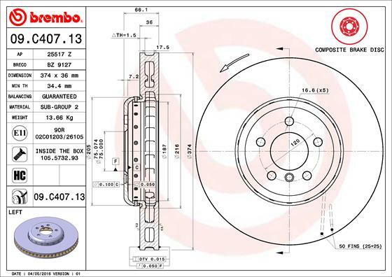 Brzdový kotúč BREMBO