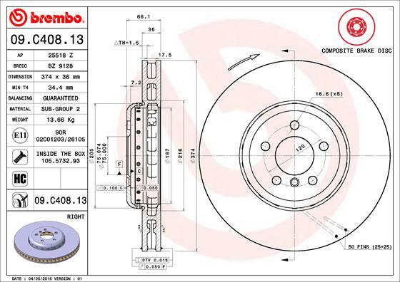 Brzdový kotúč BREMBO