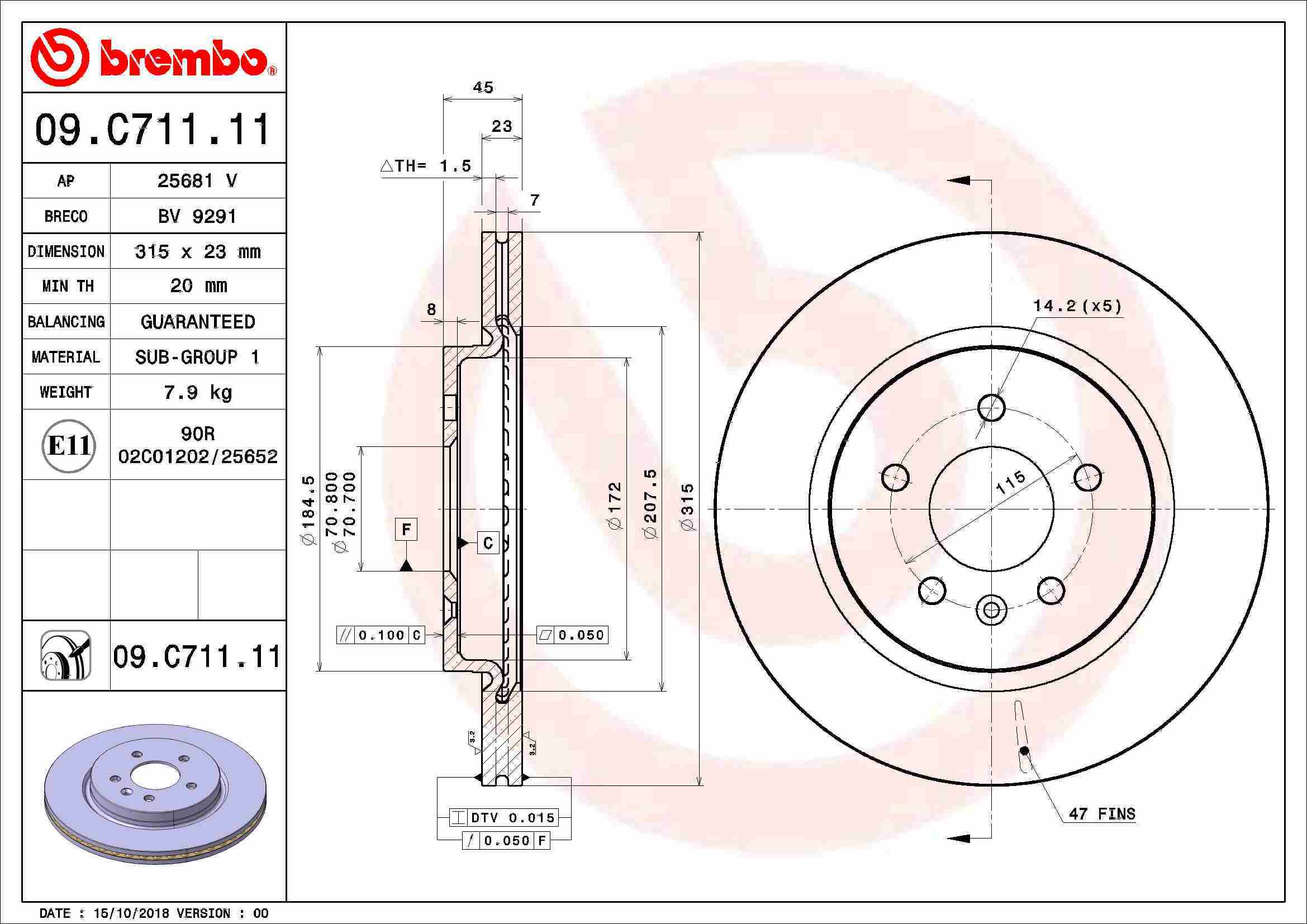 Brzdový kotúč BREMBO