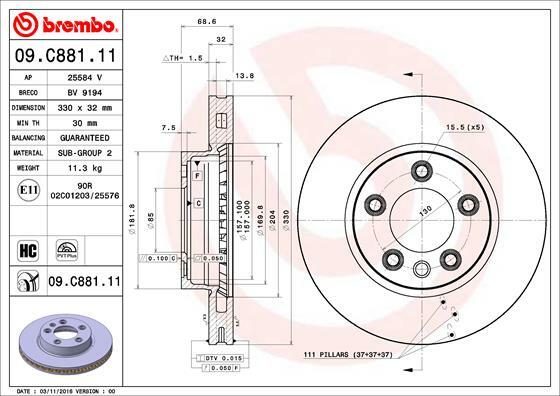 Brzdový kotúč BREMBO