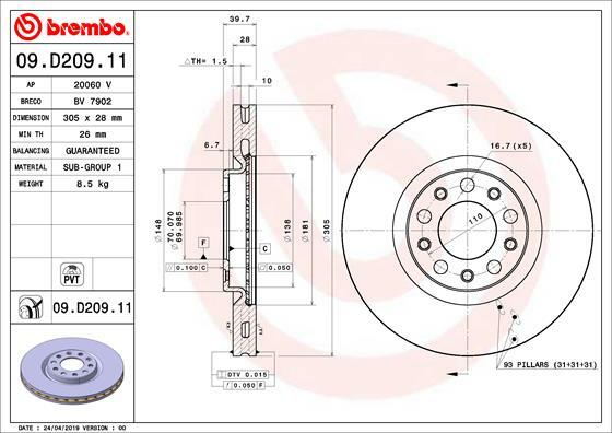 Brzdový kotúč BREMBO