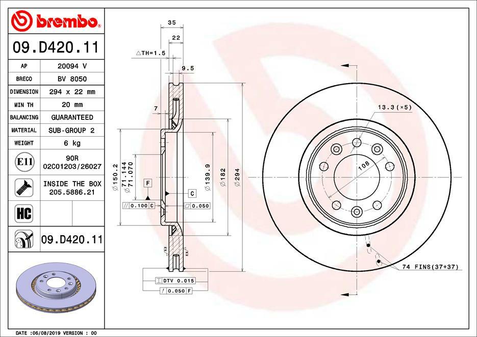 Brzdový kotúč BREMBO