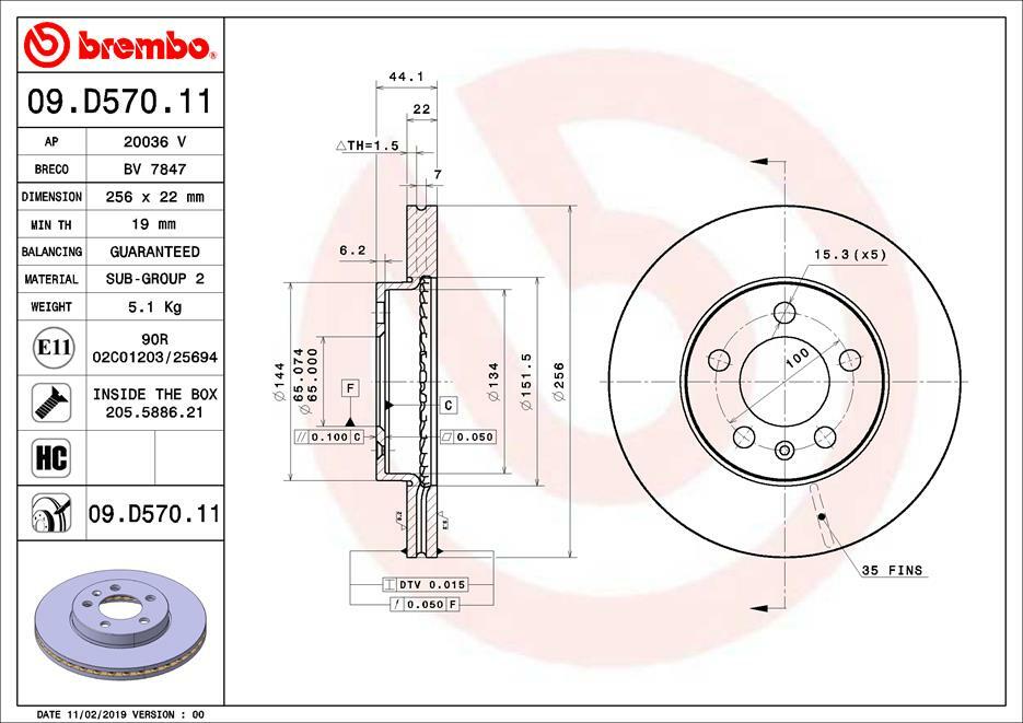 Brzdový kotúč BREMBO