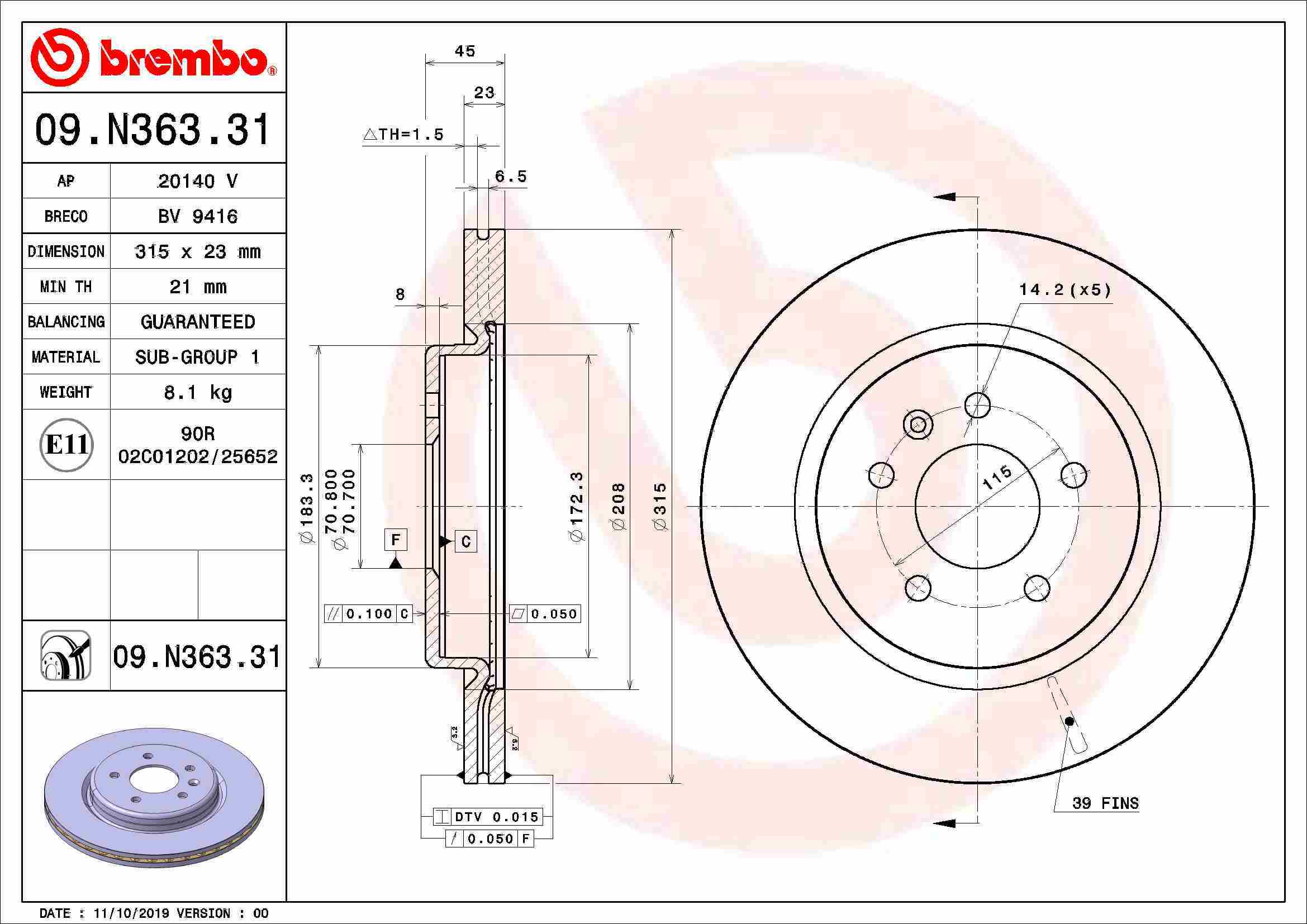 Brzdový kotúč BREMBO