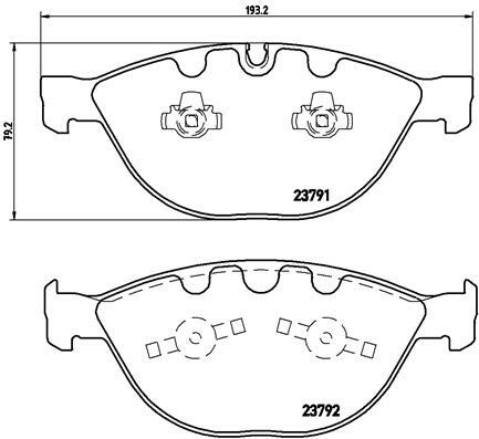 Sada brzdových platničiek kotúčovej brzdy BREMBO