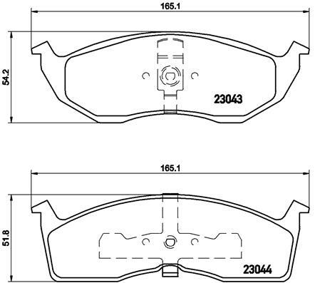 Sada brzdových platničiek kotúčovej brzdy BREMBO