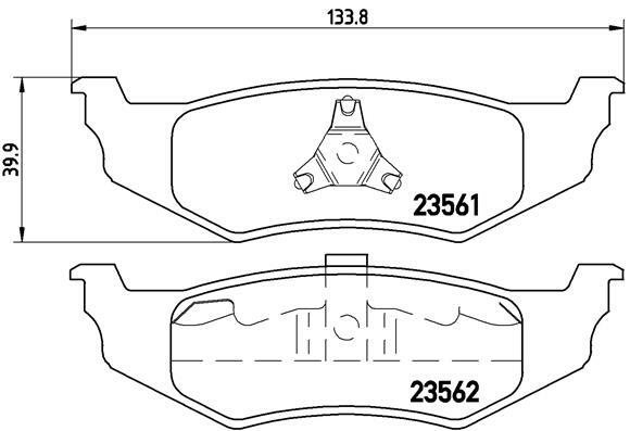 Sada brzdových platničiek kotúčovej brzdy BREMBO