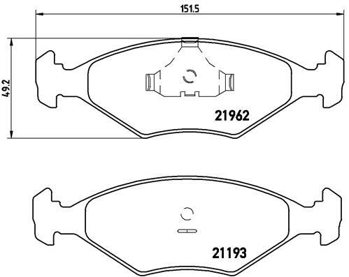 Sada brzdových platničiek kotúčovej brzdy BREMBO