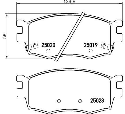 Sada brzdových platničiek kotúčovej brzdy BREMBO