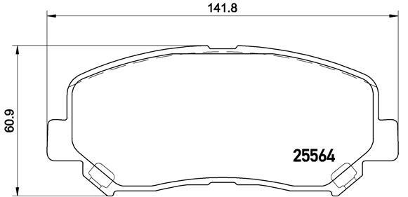 Sada brzdových platničiek kotúčovej brzdy BREMBO