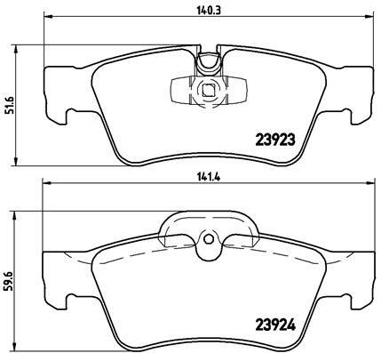 Sada brzdových platničiek kotúčovej brzdy BREMBO