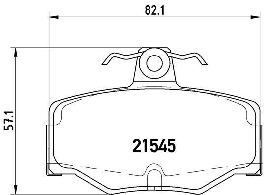 Sada brzdových platničiek kotúčovej brzdy BREMBO