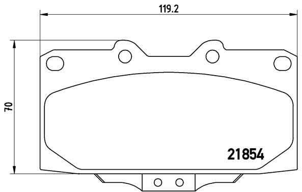 Sada brzdových platničiek kotúčovej brzdy BREMBO