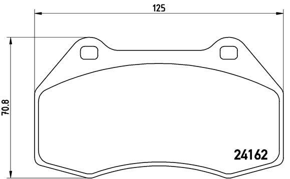 Sada brzdových platničiek kotúčovej brzdy BREMBO