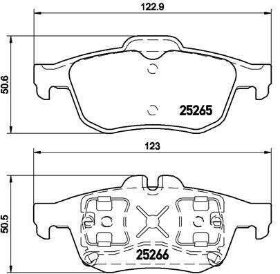 Sada brzdových platničiek kotúčovej brzdy BREMBO