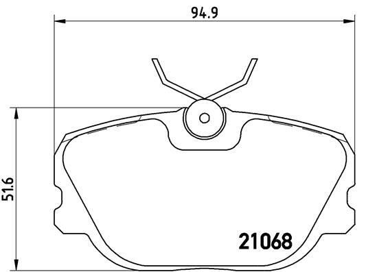 Sada brzdových platničiek kotúčovej brzdy BREMBO