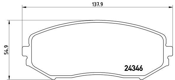 Sada brzdových platničiek kotúčovej brzdy BREMBO