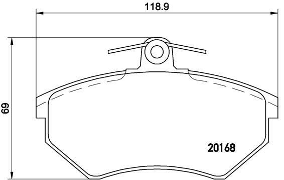 Sada brzdových platničiek kotúčovej brzdy BREMBO