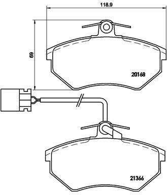 Sada brzdových platničiek kotúčovej brzdy BREMBO