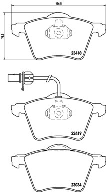 Sada brzdových platničiek kotúčovej brzdy BREMBO