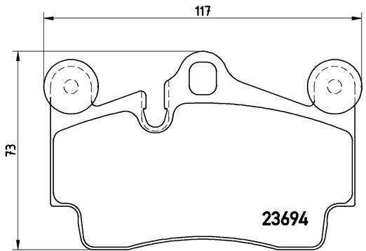 Sada brzdových platničiek kotúčovej brzdy BREMBO