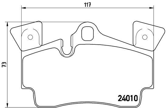 Sada brzdových platničiek kotúčovej brzdy BREMBO