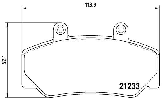 Sada brzdových platničiek kotúčovej brzdy BREMBO