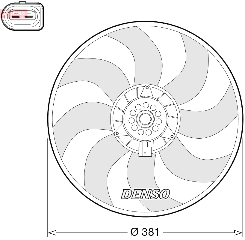 Ventilátor chladenia motora DENSO