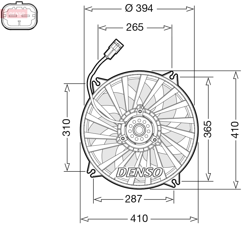 Ventilátor chladenia motora DENSO