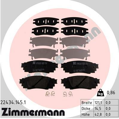 Sada brzdových platničiek kotúčovej brzdy ZIMMERMANN